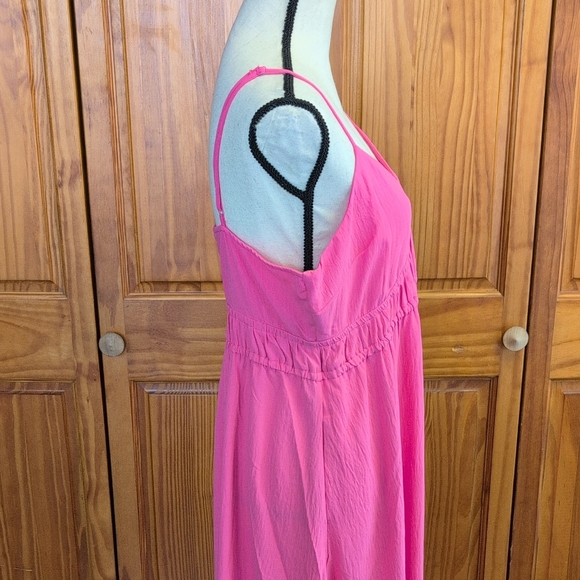 a new day Vibrant Pink Maxi NEW Strapless Dress L                    CC143 - Picture 4 of 9